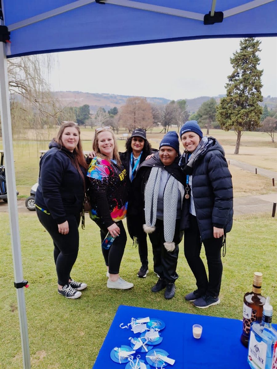 The team together at the golf day